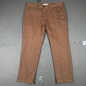 Peter Manning Garment Dyed Chino Pants Mens 36x27* Brown Standard Fit Preppy